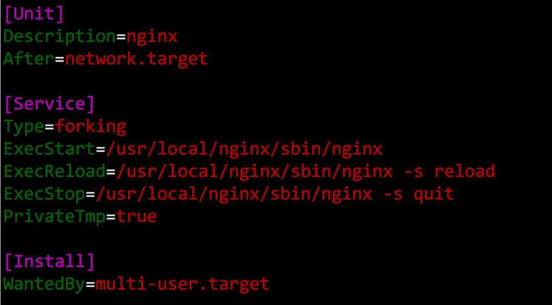 编译安装的nginx设置开机自启